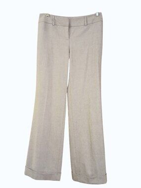 ANN TAYLOR Wool/Cashmere Heathered Plum/Gray Wide Leg Dress Trousers